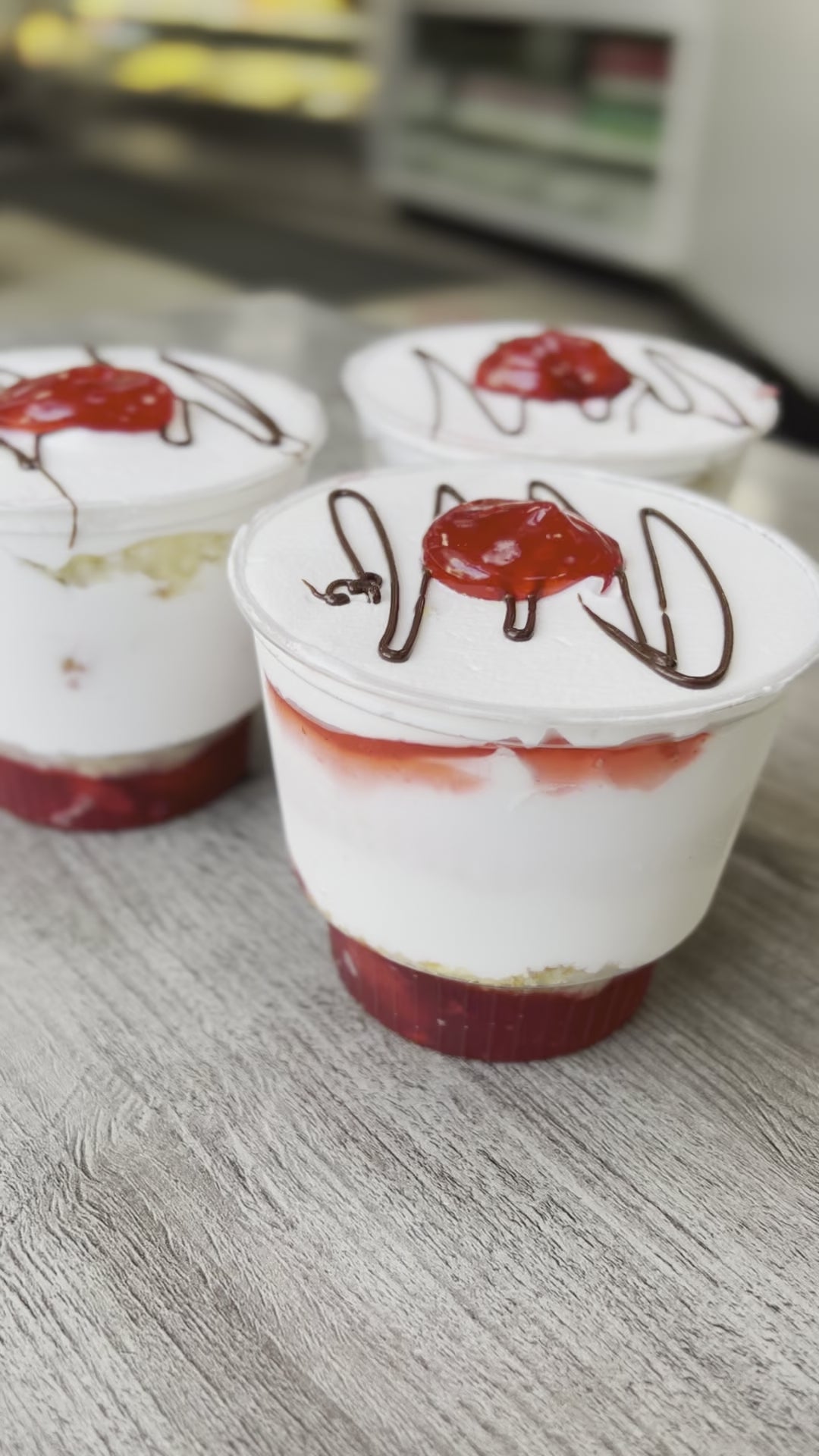 Strawberry Shortcake Dessert Cups - 3 - 12 oz