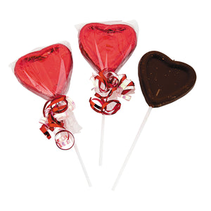 Valentine Heart Suckers Chocolate Candy